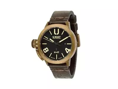 U-Boat Classico U-47 Bronzo Automatic Watch Bronze Black 47 Mm Leather 7797 • $1878