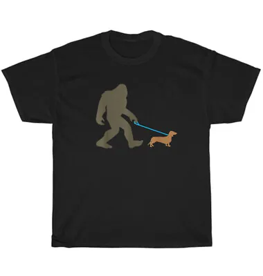 Bigfoot Walking Dachshund Sasquatch Doxie Dog Walker Puppy T-Shirt Unisex Gift • $17.99