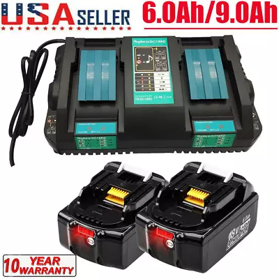 For Makita 18V 6.0Ah LXT Lithium Ion Battery Or Charger BL1860B BL1830 BL1850 US • $28.59