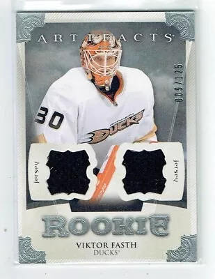 13-14 UD Upper Deck Artifacts  Viktor Fasth  /125  Rookie  Dual Jerseys • $7.99