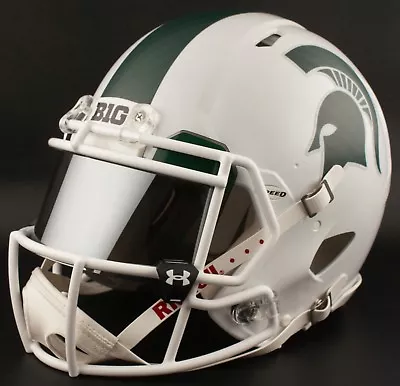 MICHIGAN STATE SPARTANS Authentic GAMEDAY Football Helmet W/ MIRROR Eye Shield • $339.99