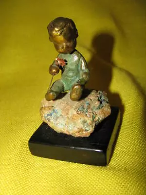 Malcolm Moran Bronze Sculpture Boy With Flower 1972 • $28