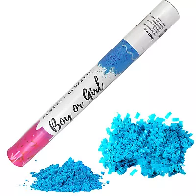 1x Holi Powder Smoke+Confetti Cannon Launcher Popper Gender Reveal Party Blue • $41.49