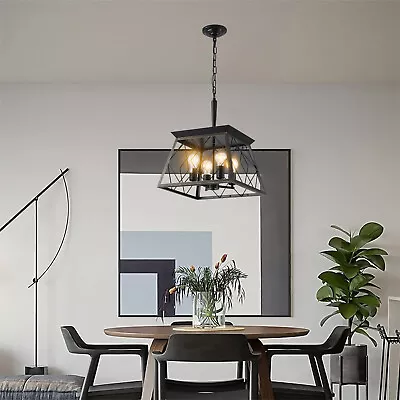 Farmhouse 4-Light Vintage Chandelier For Kitchen & Dining Room • $99.72