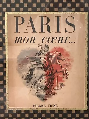 Framed Lithograph Mourlot Tisne Printed 1949 Paris Rdy To Hang Fashion • $315