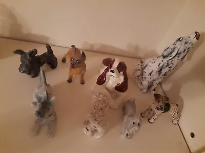 LOT OF 8 Dogs & Puppies ANIMAL FIGURINES • $16