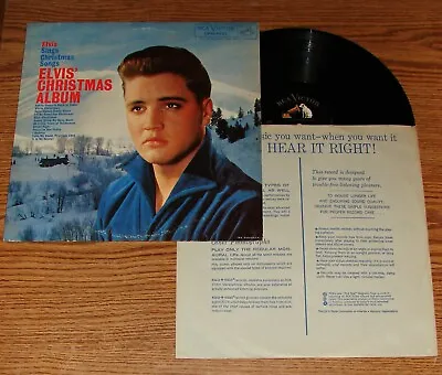 Elvis' Christmas Album Mono LPM-1951 RARE HOLLYWOOD PRESSING Army Back Cover • $98