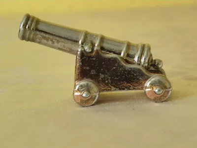 Vintage 1960’s Cast Gold Silver Metal Cannon Measurements 6cm X 1.5cm Diameter • £8