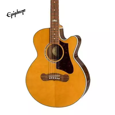 Epiphone J-200 EC Studio Parlor Acoustic-Electric Guitar - Vintage Natural • $1083.50