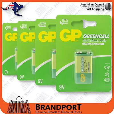 GP 4x9V Battery 6F22 E-Block PP3 Heavy Duty ZincCarbon✅For Smoke Alarm✅AU Stock • $15.95