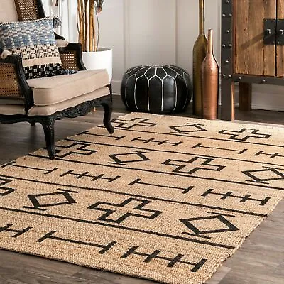 $109.23 • Buy NuLOOM Bohemian Geometric Natural Jute And Cotton Blend Area Rug