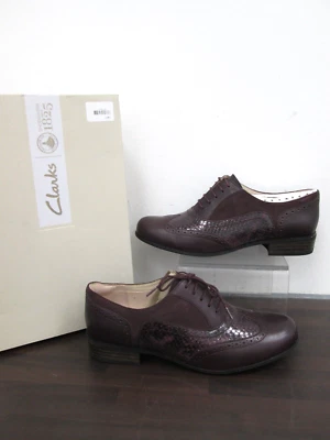 £4.99 • Buy Clarks Hamble Oak Aubergine Lace Up Brogues Ladies Size UK 8 BNIB