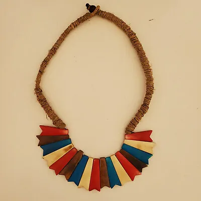 Tribal Design Yak Bone Necklace - Made In Nepal • $11.99