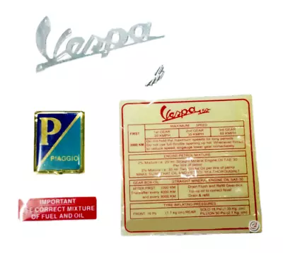 FOR Vespa Badge Kit Vbb Vba Vbc VM VN VL Super Sprint Primavera GS GL 150 125 Bl • $24.70