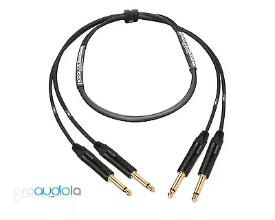 Premium 2 Channel Mogami 2930 Instrument Cable | Neutrik Gold TS To TS | 10 Ft. • $109