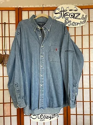 $32.70 • Buy Ralph Lauren Big Shirt XL Button Denim Vintage Chambray