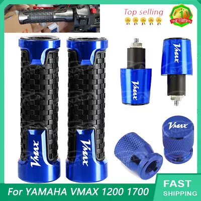 For YAMAHA VMAX 1200 1700 7/8  22 24mm Motorcycle Handlebar Handl Grips End Plug • $23.24