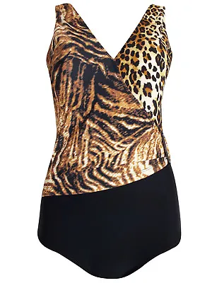 Naturana Ladies Animal Print Control Wrap Over Swimsuit Size 10 New (178) Sale • £10