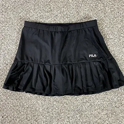 FILA Skort Womens Small Black Mini Athletic Skirt/Skort Golf Tennis PullOn • $12.99