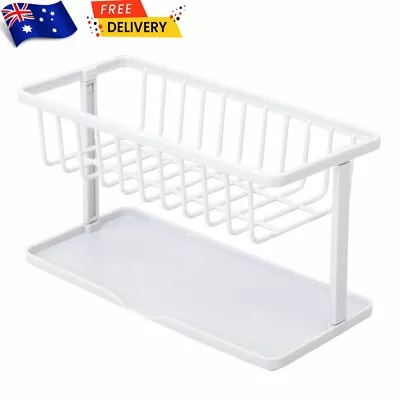 ABS Kitchen Sink Caddy Tidy Storage Holder Rack Sponge Organizer White • $12.69