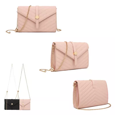 £14.39 • Buy Ladies Small Evening Chain Shoulder Cross Body Handbag Clutch Bag Party Wedding