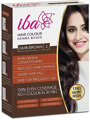 Iba Halal Care Hair Color Dark Brown 70g + Free Sachet • $11.99