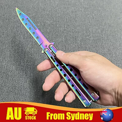 CSGO Rainbow Butterfly Knife Comb Metal Folding Practice Trainer Training Tool G • $8.99