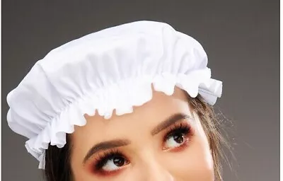 Victorian Maid Bonnet White Mob Cap Hat • £3.99