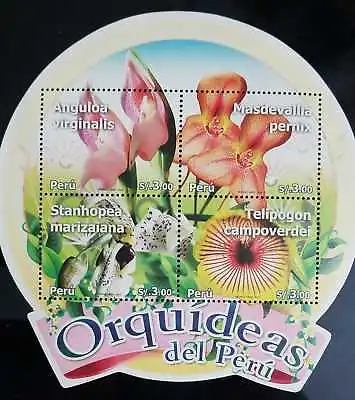 O) 2010 Peru Exotic Flowers-orchids -anguloa Virginalis-masdevallia-stanhopea-t • $12.99