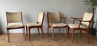 Danish Vintage Dining Chairs Seats Carvers X 4 FREE DELIVERY Johannes Andersen • £625