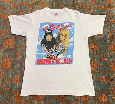 Vintage 1992 Waynes World Movie T Shirt Size Large Stanley Desantis  • $450