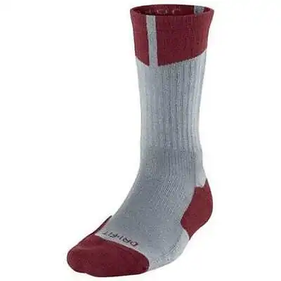 Air Jordan Dri-Fit Crew Socks (Grey/Red) Medium • $9.99