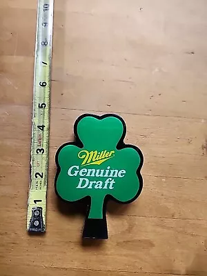 Miller Genuine Draft Irish Clover Acrylic Beer Tap Handle Shamrock St Patricks • $19.94