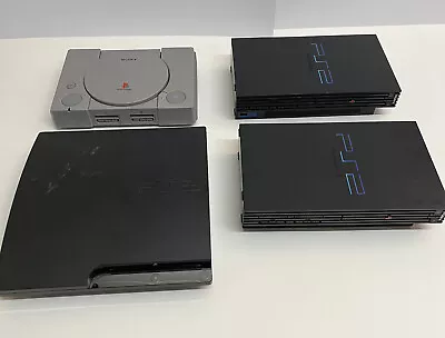 $179.99 • Buy Sony PlayStation PS2 PS3 Ps1 Bulk Lot Of 4 - Parts Or Repair Faulty