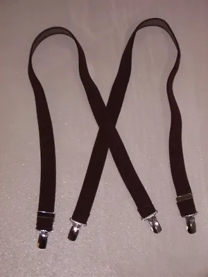 Men's Suspenders - Strong Stainless Clips And Nylon Teeth Many Colors USA Made • $17.68