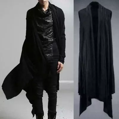 Men's Gothic Long Cloak Cape Punk Coat Loose Leisure Jacket Trench Outwear New • $44.53