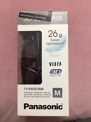 NEW SEALED Panasonic TY-EW3D3ME 3D Glasses VIERA HD TV  Rechargeable FREE POST • £24.99