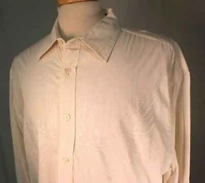Marc Ecko Cut & Sew White On White Embroidered L/S Club Shirt 100% Cotton XXL  • $29.99