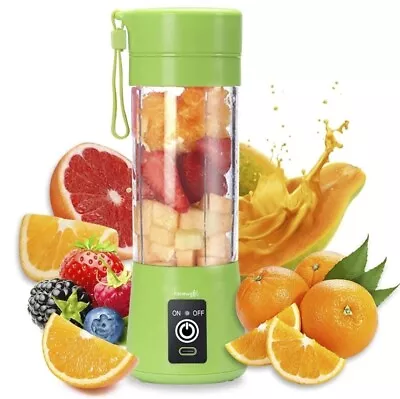 Mini Blender Portable Juicer Cup Blender USB Rechargeable Smoothies Mixer GREEN • $14.99