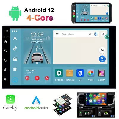 7 Inch 2+32GB Android 12 CarPlay Car Stereo GPS Navigation Radio Double 2 DIN • $64.82