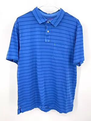 Vineyard Vines Men's Island Polo Shirt 100% Pima Cotton Blue Size L Pocket • $14.88