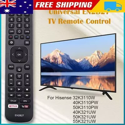 Universal EN2B27 TV Remote Control For Hisense 32K3110W 40K3110PW 50K3110PW • $10.54