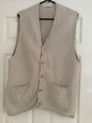 Men’s Vintage 1990 St Michaels Marks & Spencer Knitted Waistcoat Light Beige. • £13.50