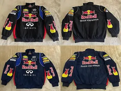 Unisex Adults F1 Team Racing Red Bull Jacket Embroidery Cotton Padded • £45