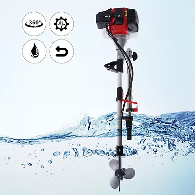 2 Stroke 2.3 HP Outboard Motor Kayak Boat Engine Air Cooling System Long Shaft • $159