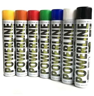 Powerline Survey Line Marker Spray Paint 750ml  ~ 4 COLOURS AVAILABLE • £17.97