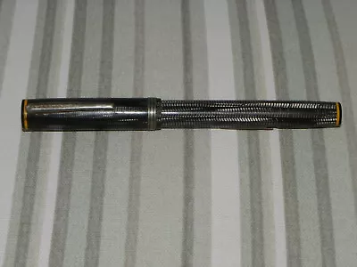 Vtg Permapoint Fountain Pen-Faber Silver Alloy Nib-Gray Silver Fishscale Body • $19