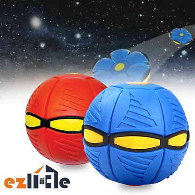 LED Light Flying Saucer Ball Pet Toys Magic Deformation Outdoor Sport Ball UFO • $12.29