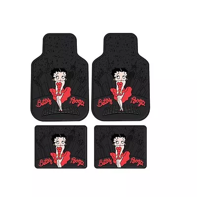 $80.42 • Buy New 4pc Set Cartoon Skyline Red Betty Boop Car Truck Rubber Floor Mats