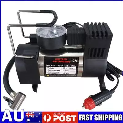 12v150psi Heavy Duty Deluxe Portable Metal Air Compressor Car Tyre Inflator • $22.89